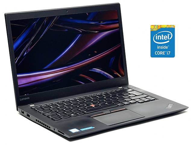 Ультрабук Lenovo ThinkPad T460s / 14' (2560x1440) IPS / Intel Core i7-6600U (2 (4) ядра по 2.6 - 3.4 GHz) / 8 GB DDR4...