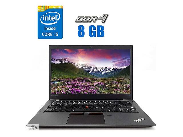 Ультрабук Lenovo ThinkPad T470s / 14' (1920x1080) IPS / Intel Core i5-6300U (2 (4) ядра 2.4 - 3.0 GHz) / 8 GB DDR4 /...
