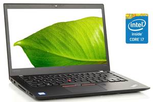 Ультрабук Lenovo ThinkPad T470s / 14' (1920x1080) IPS / Intel Core i7-6600U (2 (4) ядра по 2.6 - 3.4 GHz) / 8 GB DDR4...