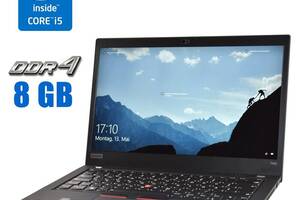 Ультрабук Lenovo ThinkPad T490 / 14' (1920x1080) IPS / Intel Core i5-8250U (4 (8) ядра по 1.6 - 3.4 GHz) / 8 GB DDR4...