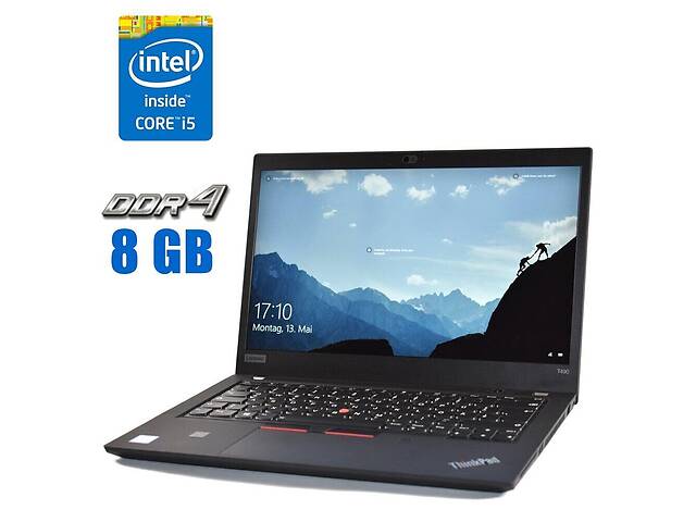 Ультрабук Lenovo ThinkPad T490 / 14' (1920x1080) IPS / Intel Core i5-8250U (4 (8) ядра по 1.6 - 3.4 GHz) / 8 GB DDR4...