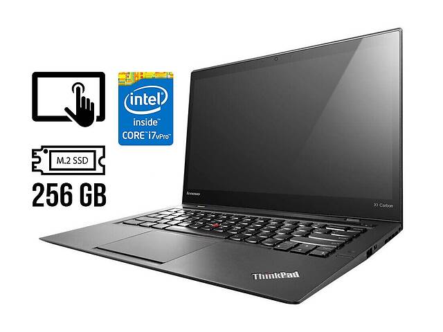 Ультрабук Lenovo ThinkPad X1 Carbon (3rd Gen)/14' (1920x1080) IPS Touch/Intel Core i7-5600U (2 (4) ядра по 2.6...