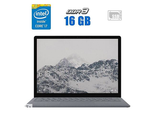 Ультрабук Microsoft Surface Laptop / 13.5' (2256x1504) IPS Touch / Intel Core i7-7660U (2 (4) ядра по 2.5 - 4.0 GHz)...