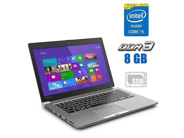 Ультрабук Toshiba Tecra Z40-C / 14' (1920x1080) IPS / Intel Core i5-6300U (2 (4) ядра по 2.4 - 3.0 GHz) / 8 GB DDR3 /...