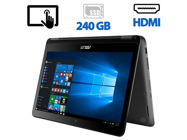 Ультрабук-трансформер Б-класс Asus VivoBook Flip TP301UA / 13.3'' (1920x1080) IPS Touch / Intel Core i5-6200U (2 (4)...