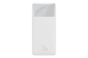 УМБ 20000mAh Power Bank BASEUS Bipow PPDML-M02 2USB Type-C PD QC 20W 3A White