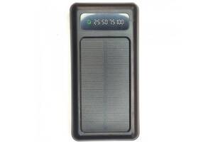 УМБ Повербанк 10000mAh Power Bank UKC 8285 с кабелями и солнечной панелью Black