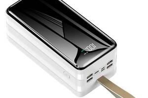 УМБ Power Bank 60000mAh повербанк с экраном и фонариком White (11232-hbr)