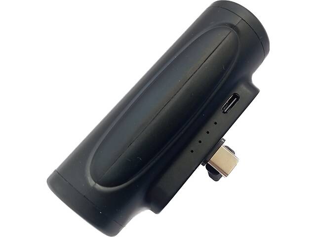 УМБ Power Bank без USB 5000mAh повербанк с фонариком, для устройств с Type-C Black (11234-hbr)