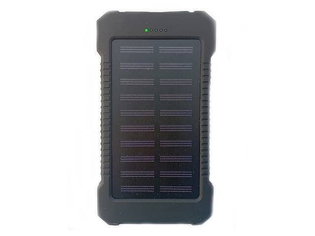 УМБ Power Bank Solar 10000mAh повербанк с солнечной панелью и фонариком Black (11228-hbr)