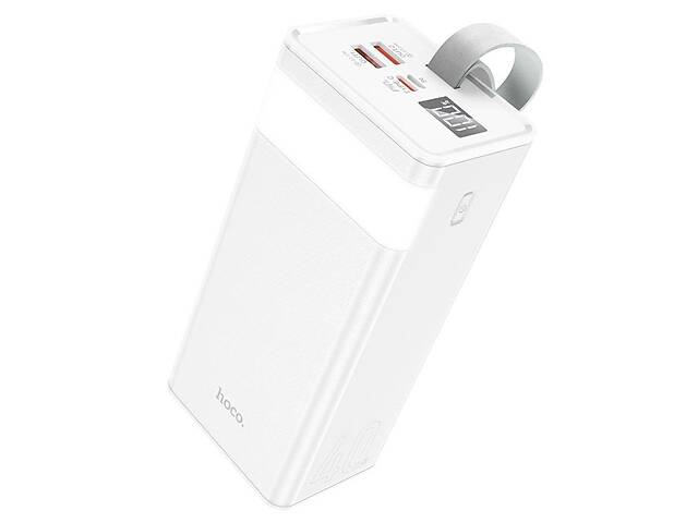 Универсальная мобильная батарея Hoco J86 Powermaster 40000mAh LED PD 20W / USB QC22.5W /Type-C to Micro 3A White