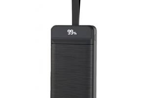 Универсальная мобильная батарея XO PR156 30000 mAh LED 4.5А PD+QC 3.0 22.5W Micro-USB / Type-C /Lightning Черный