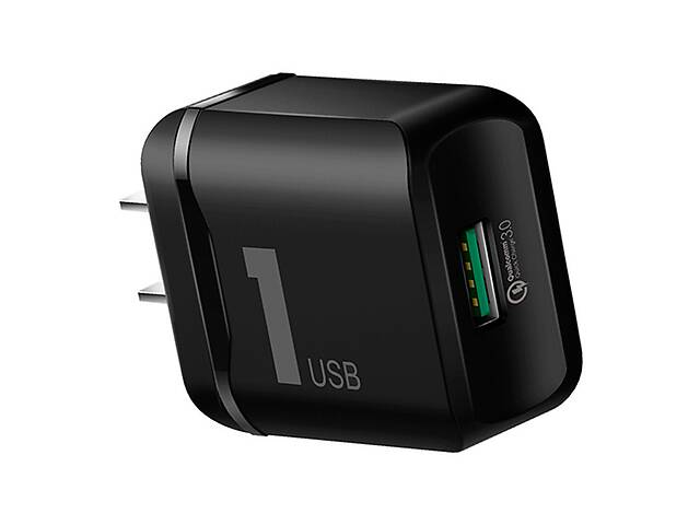 Универсальное сетевое зарядное устройство Rock QC3.0 Quick Charge 18W Black (600193161)