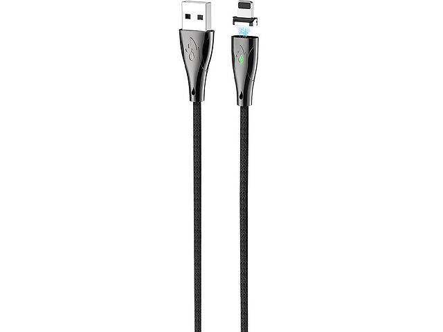 USB Cable Hoco U75 Blaze Magnetic Lightning Black 1.2m