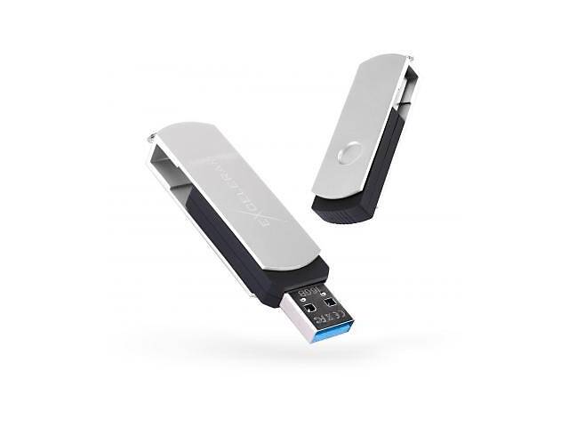 USB флеш накопитель eXceleram 16GB P2 Series Silver/Black USB 3.1 Gen 1 (EXP2U3SIB16)