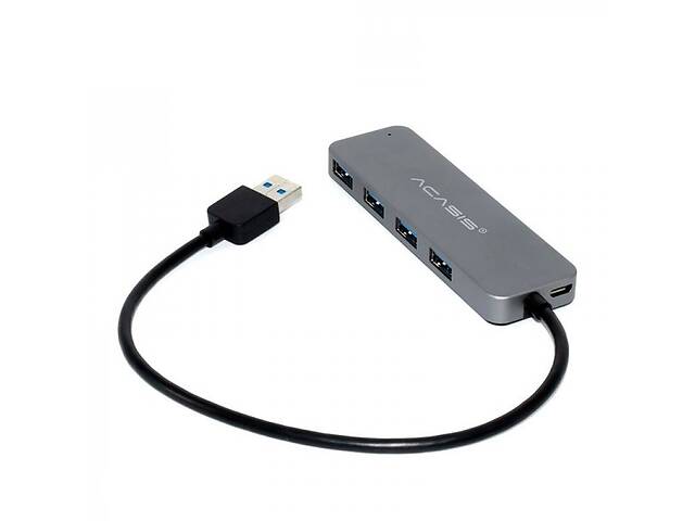 USB hub Acasis HS-080 на 4 порта USB 3.0 Серебристый