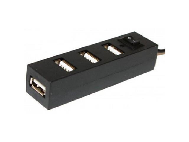 USB HUB Voltronic 4xUSB2.0 Black (YT-HUB4-B/07243) (Код товара:23603)