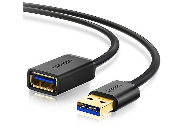 USB кабель удлинитель Ugreen USB 3.0 US129 AM / AF штекер - гнездо 1 м Черный (10368)