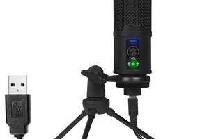 USB микрофон для ПК, ноутбука, студий для записи звука Savetek M3, профессиональный, конденсаторный (100795)