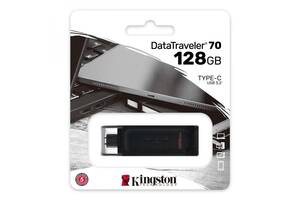 USB-накопитель Kingston DT 70 Type-C 128Gb USB Flash Drive 3.2 128 Гб Black