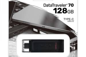 USB-накопитель Kingston DT 70 Type-C 128Gb USB Flash Drive 3.2 128 Гб Black