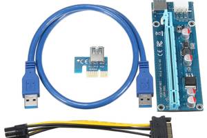 USB Riser райзер rizer 6pin PCI-e 60см #100410