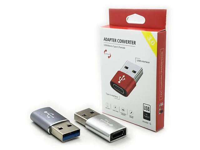 USB Type C переходник адаптер OTG Type-C F на USB M GP-90