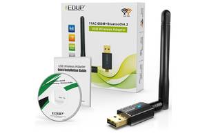 USB wifi адаптер 2 в 1 EDUP 600M USB 2.0 + Bluetooth 4.2 двухдиапазонная сеть 2.4G / 5G #100204-2