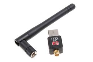 USB WIFI адаптер сетевой с антенной 2 Dbi MT 7601, RTL 8188 #100111