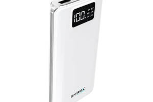 Внешний аккумулятор (повербанк) Power Bank Syrox PB107-White 20000 mAh с LED-дисплеем белый (PB107-White_1088)