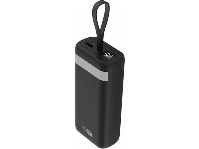 Внешний аккумулятор Power Bank King Power KP30 LCD LED Фонарик 30000 mAh Black (3_02402)