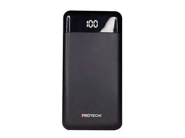 Внешний аккумулятор Power Bank ProTech B-06 LCD LED Фонарик 30000 mAh Black (3_02405)