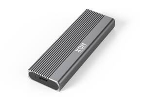Внешний карман XON MemoryCase для M.2 NVMe (PCIe) / NGFF (SATA) USB 3.1 Type-C Серый (XSC1C13NN1MG 6242)