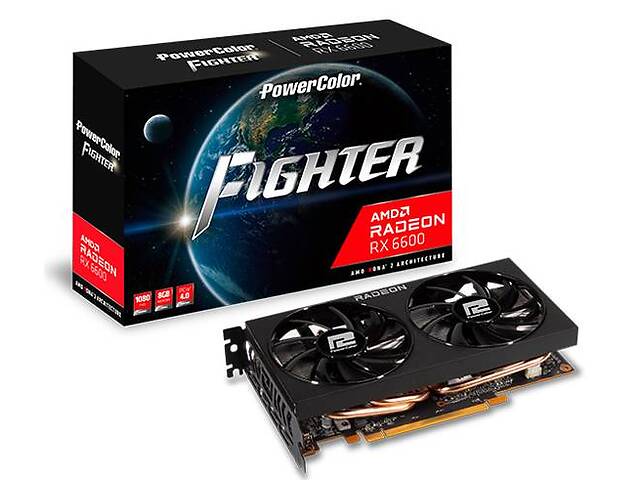 Видеокарта PowerColor AMD Radeon RX 6600 8GB GDDR6 Fighter (AXRX 6600 8GBD6-3DH)