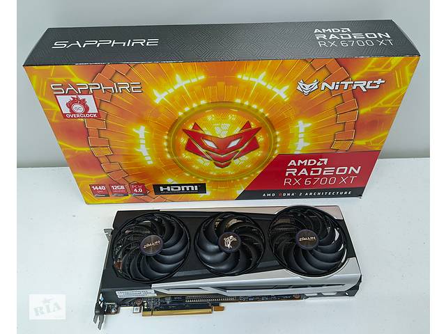 Відеокарта Sapphire Radeon RX 6700 XT NITRO+ /12Gb/GDDR6/PCI-E 4.0/8K