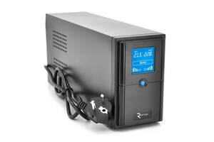 ИБП Ritar E-RTM650 (390W) ELF-D, LCD, AVR, 2st, 2xSCHUKO socket, 1x12V7Ah, metal Case Q4 (370*130*210) 4.8 кг (310*8...