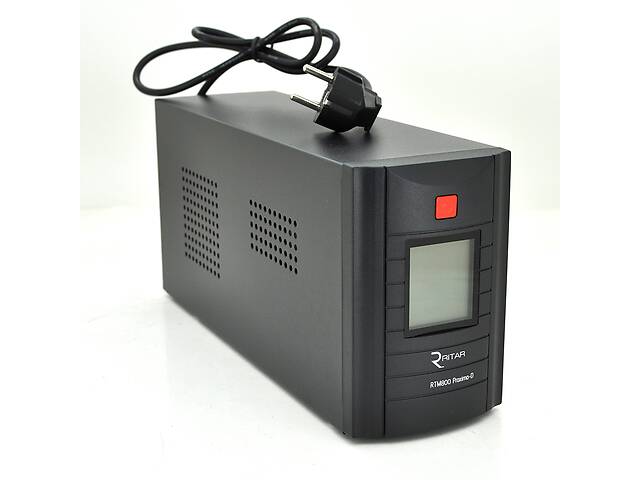 ИБП Ritar RTM800 (480W) Proxima-D, LCD, AVR, 2st, 2xSCHUKO socket, 1x12V9Ah, metal Case (325х100х150)- Q4