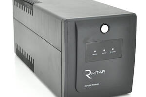 ИБП Ritar RTP1000 (600W) Proxima-L, LED, AVR, 3st, 4xSCHUKO socket, 2x12V7Ah, plastik Case ( 460 x 225 x 245 ) 8,9 к...