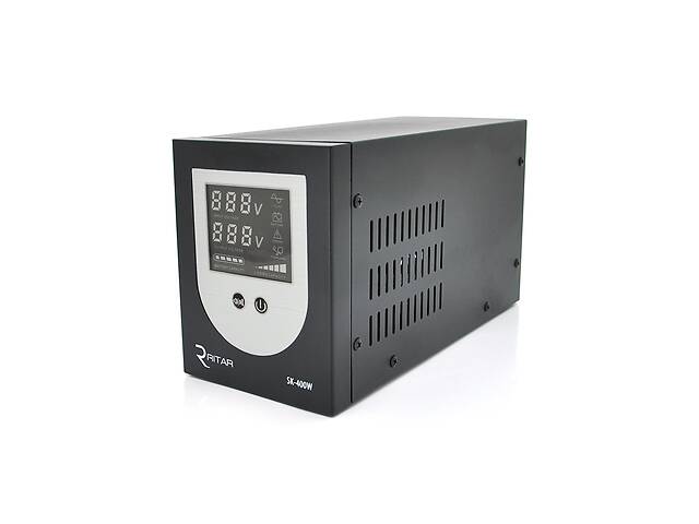 ИБП с правильной синусоидой Ritar SK-600VA (400W), DC:145-275V, AC:230V, LCD-дисплей, 1Shuko socket, 12V под внешнюю...