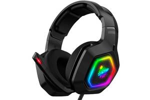 Игровая гарнитура Onikuma Gaming K10 Pro LED с RGB подсветкой Черный