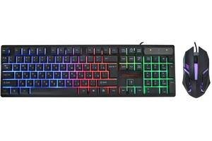 Игровая клавиатура и мышь RGBMix HK-6300TZ RGB