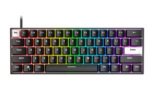 Игровая механическая клавиатура Fantech MAXFIT 61 MK857 FROST Blue Clicky Switch RGB Без NumPad Black