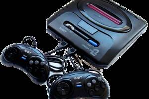 Игровая приставка Sega Mega Drive 2 (368 встроенных игр + поддержка картриджей) ретро консоль черная (24335-Sega2_468)