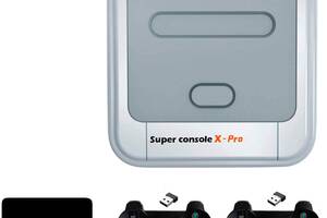 Игровая приставка Sensory S905FX PRO с двумя беспроводными геймпадами и картой памяти 256Гб Android 4К 60Гц с эмулято...