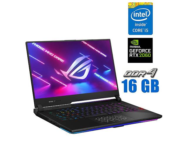 Игровой ноутбук Asus Rog Strix / 15.6' (1920x1080) IPS / Intel Core i5-9300H (4 (8) ядра по 2.4 - 4.1 GHz) / 16 GB DD...