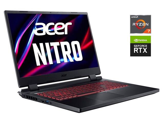 Игровой ноутбук Б-класс Acer Nitro 5 AN517-42 / 17.3' (1920x1080) IPS / AMD Ryzen 7 6800H (8 (16) ядер по 3.2 - 4.7 G...