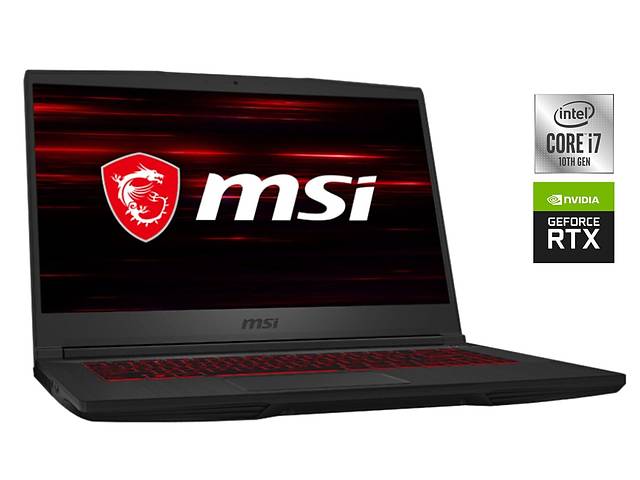 Игровой ноутбук Б-класс MSI GF65 Thin 10SDR / 15.6' (1920x1080) IPS / Intel Core i7-10750H (6 (12) ядер по 2.6 - 5.0...