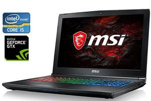 Игровой ноутбук Б-класс MSI GP62 7RD Leopard / 15.6' (1920x1080) TN / Intel Core i5-7300HQ (4 ядра по 2.5 - 3.5 GHz)...