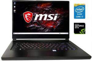 Игровой ноутбук Б-класс MSI GS65 8RF Stealth Thin / 15.6' (1920x1080) IPS / Intel Core i7-8750H (6 (12) ядра по 2.2...