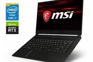 Игровой ноутбук Б-класс MSI GS65 Stealth 8SF / 15.6' (1920x1080) IPS / Intel Core i7-8750H (6 (12) ядра по 2.2 - 4.1...
